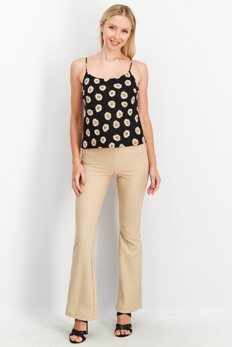 ASOS بلوزة نسائية بلا أكمام بتصميم زهري، مجموعة سوداء - Image 4